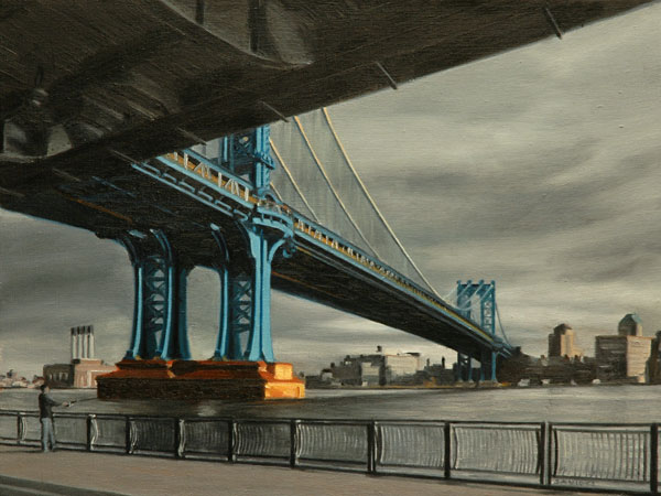 Manhattan Bridge, NYC,New York,fishing